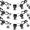 Big Dot of Happiness Mr. and Mrs. - 90 Chain Links & 30 Paper Tassels Decor Kit - Black & White Wedding or Bridal Shower Paper Chains Garland - 21 ft